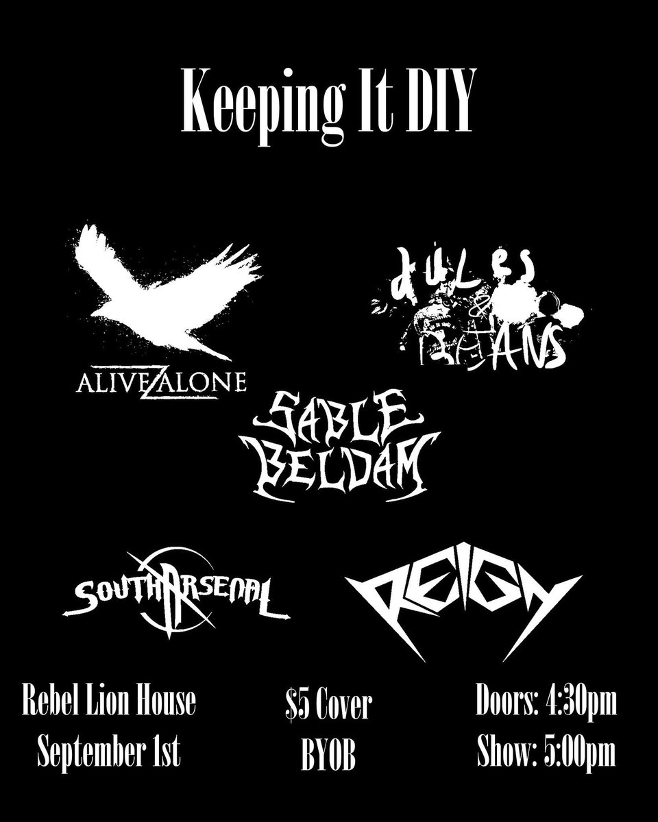 SABLE_BELDAM's tweet photo. We're keeping it DIY for this show! 
Chicago what's good! 🤘🏻☠️ https://t.co/4ZBxzB9Hu9