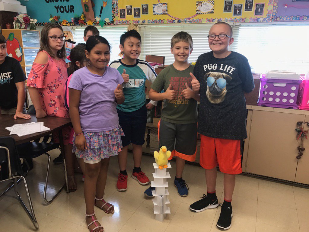 First Day of School Tower Power Engineering Design Challenge Winners!  #coltscrib