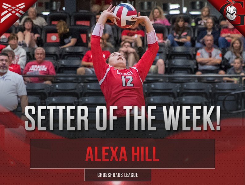 GraceLancers's tweet photo. Congrats to Alexa Hill (@GCVB_Lancers) for repeating as the league's Setter of the Week! https://t.co/SdXGO0Nyw5 | #LancerUp https://t.co/YHd6Rs18kl