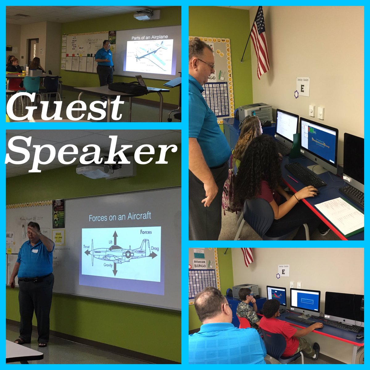 MrsDavanzo's tweet photo. Ss learned from a real-world aeronautics engineer today. What a great opportunity!  #bpmscte #DesignYourDestiny https://t.co/Is4P8Px9Vl