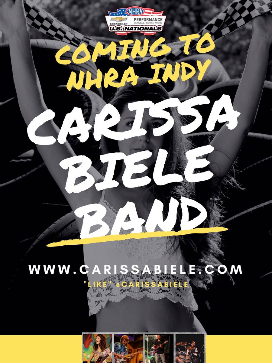 CarissaBiele's tweet photo. Come see us in the midway Saturday 1-3 & Sunday 10-Noon! @NHRA #Indy #CominInHott #Cantwait https://t.co/4RoO8g0p4x