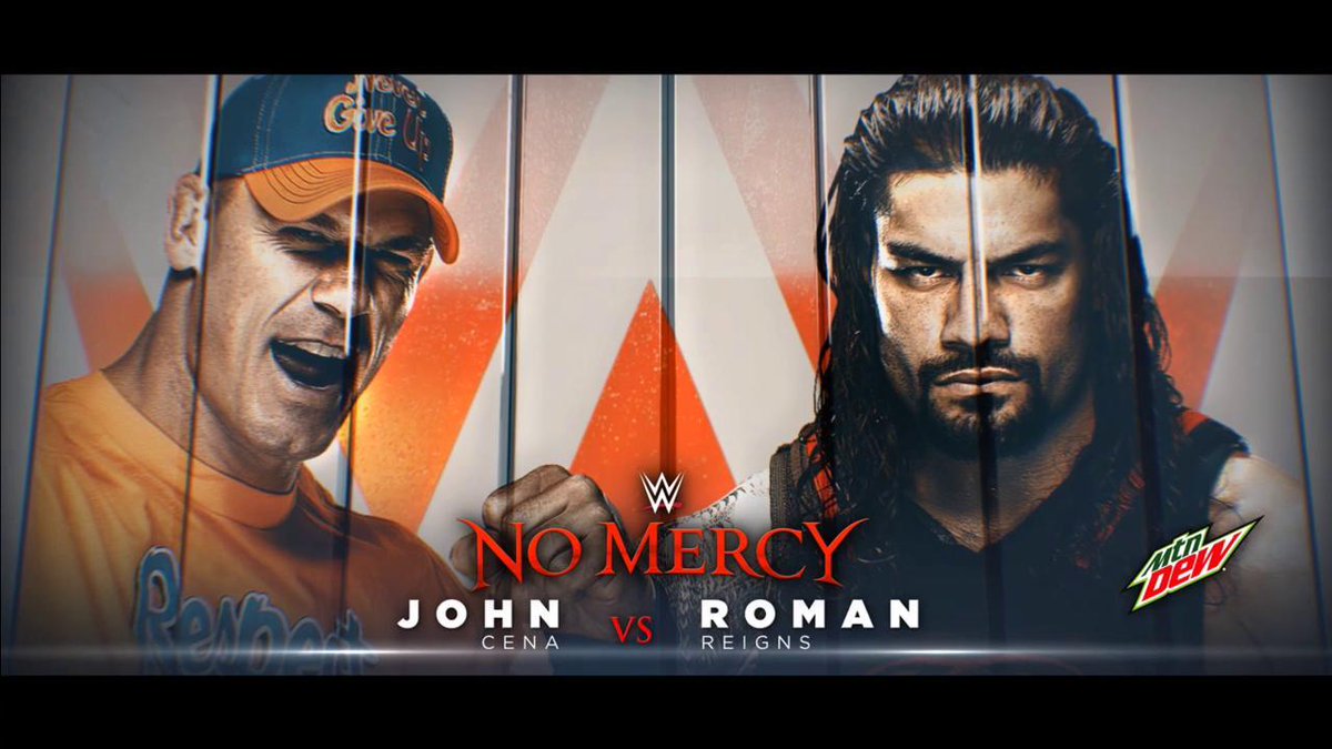 WWE's tweet photo. September 24. @WWENetwork. @JohnCena vs. @WWERomanReigns. Get ready.

#RAW #WWENoMercy https://t.co/QdhiiDm6N6