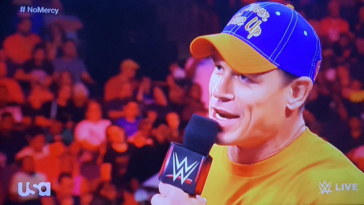 KDogg3000's tweet photo. Cena to Reigns - "Congratulations, it took you 5 years to cut a half way decent promo."
#RAW #NoMercy #ForRomanReigns https://t.co/4a19DjoByk