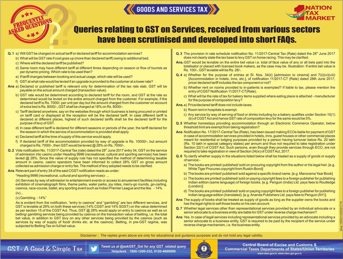 minmsme's tweet photo. #GSTforMSME :FAQs on queries related to Services @FinMinIndia https://t.co/ZWKvXYfrx2