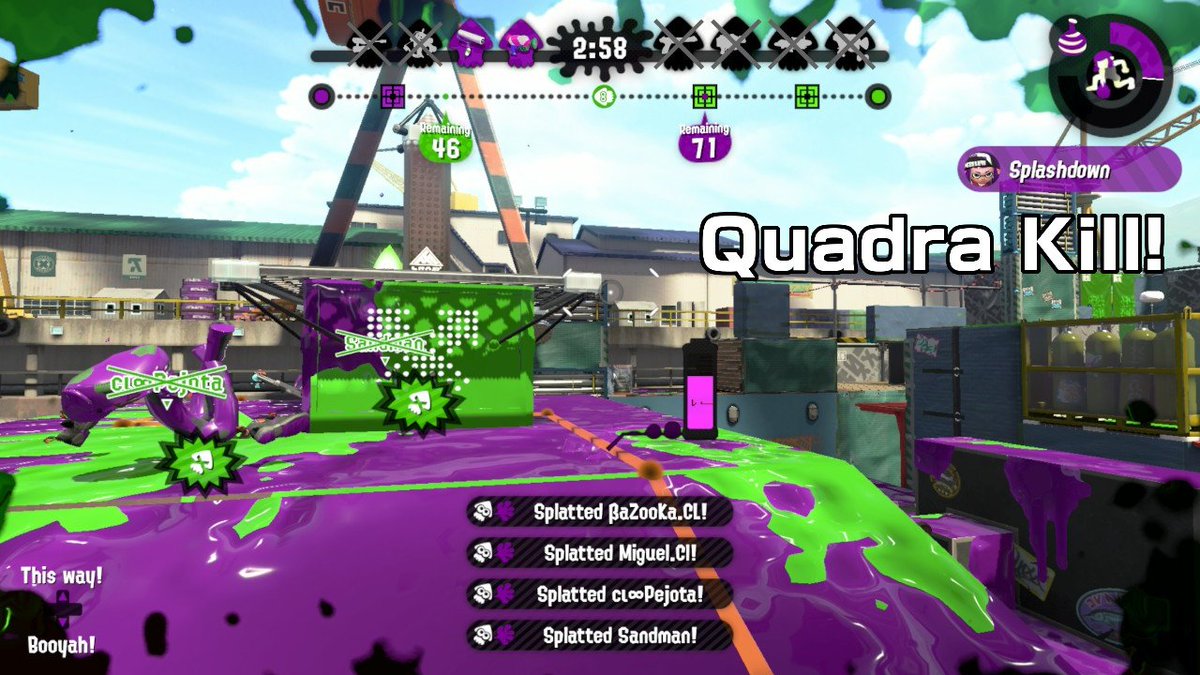 AlienLynch's tweet photo. #QuadraKill #SuicideSquids #Splatoon2 #NintendoSwitch #TowerControll https://t.co/rPvuDHKcUV