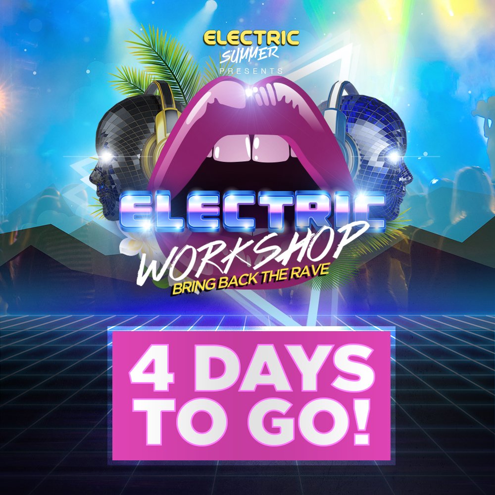 ElectricSFstvl's tweet photo. 4 DAYS TO GO! IT IS THE FINAL COUNTDOWN!
GET YOUR TICKETS NOW>> ( https://t.co/Tn1vr8jIy4 ) #ElectricWorkshop https://t.co/FwxI3sQ8SK