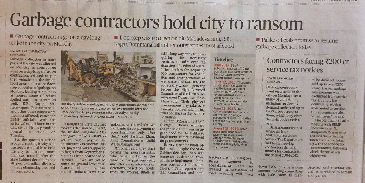 WFRising's tweet photo. And this is the problem plaguing the garbage situation in BLR. Mafia do not want any steps to tackle issues@bloreconnect @adibharadwaja https://t.co/b9yUunZ0qD
