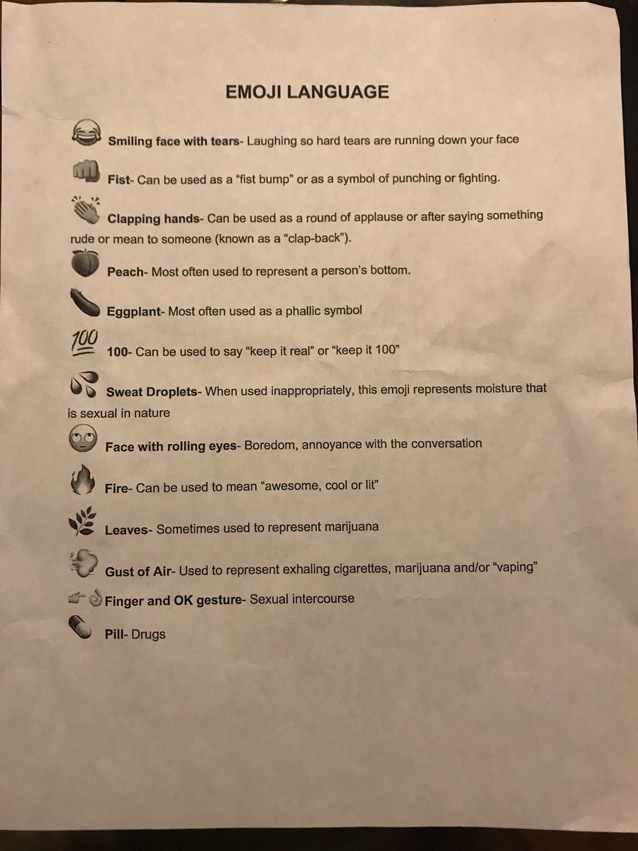 Lynn06084's tweet photo. At back to school night for my cousin his teacher gave my uncle these sheets so parents know the "lingo" of today in kids phones😂 I'm dead. https://t.co/ZqagMQnbM1
