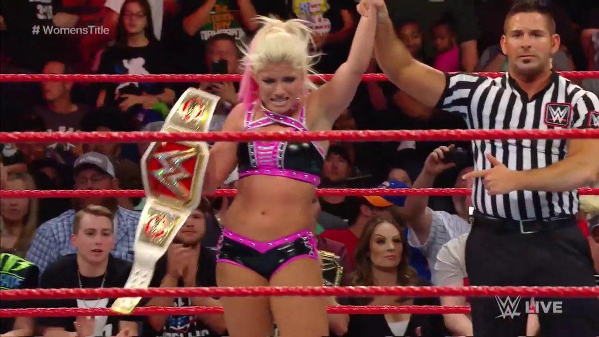 cagesideseats's tweet image. Alexa Bliss wins the Raw Women’s title, then loses a best friend and gains a new challenger cagesideseats.com/wwe/2017/8/28/…