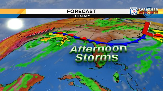 South Florida can expect a hot Tuesday with a high of 94° forecast for Miami.  A few storms could pop! https://t.co/QnpHKlx3uT
