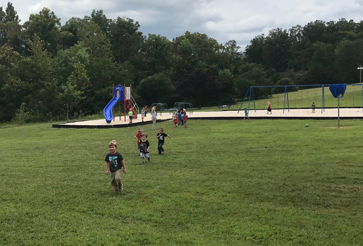 mrmarkgarrett's tweet photo. @NorthCoveElem's newest Kindergarteners wrap up an intense session of recess. What a way to end their 1st day in @McDowell590! #McFirstDay https://t.co/EuSsiwjKBb