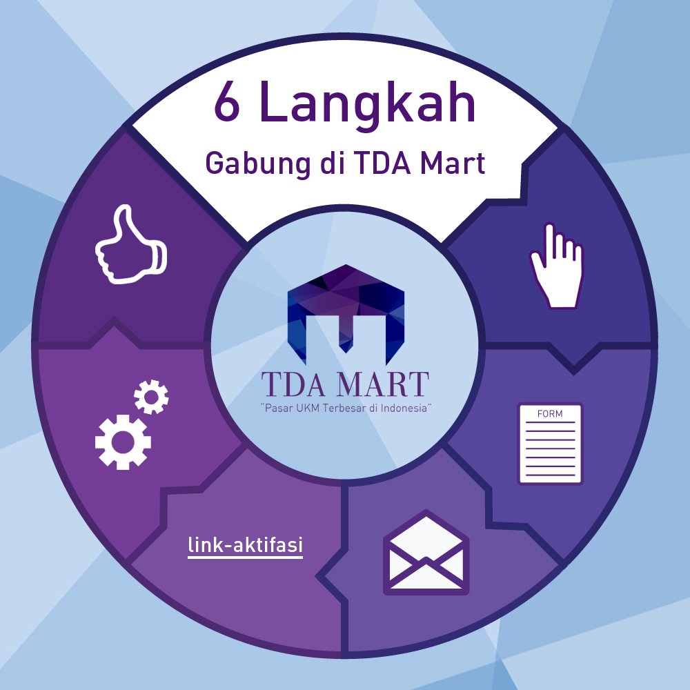 6 LANGKAH BERGABUNG DI TDA MART

1. Klik tdamart.com
2. Pilih bergabung dan isi data diri
3. Buka email Anda yg diregistrasikan