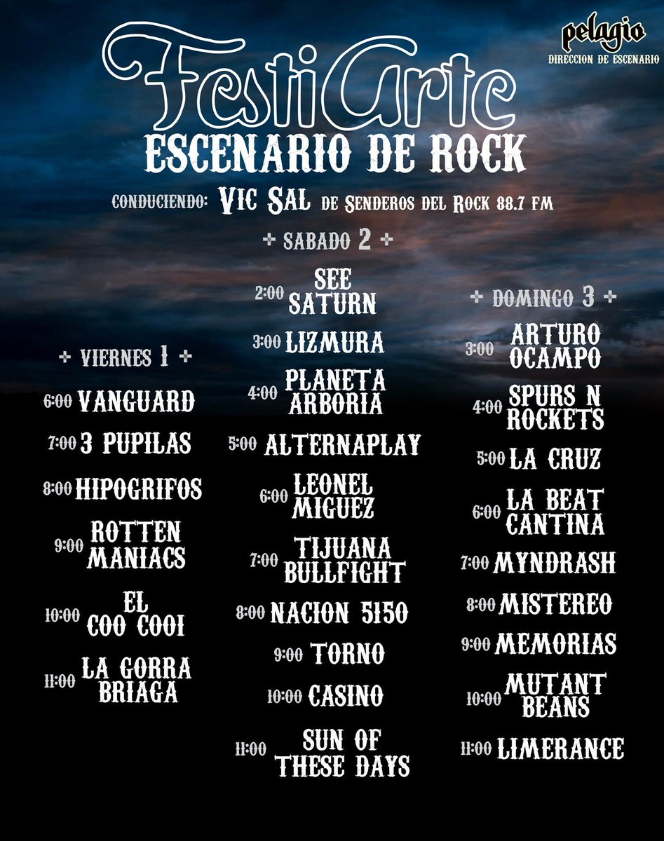 Vanguard_SD1's tweet photo. Catch us opening the Rock Stage at this Friday's FestiArte festival in Tijuana 🤘 
FREE // 6:00 pm https://t.co/KM5Kxgg1sw