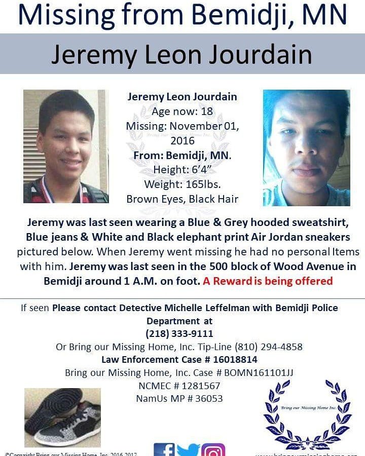 BOMH2016's tweet photo. #JeremyJourdain has been #missing since Nov 1, 2016 from #Bemidji #Minnesota. #FindWorm #Bringourmissinghome @bemidji @bemidji @WCCO https://t.co/9FmZVpemrp