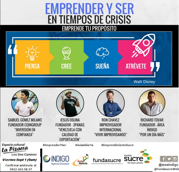 MaribelPinango's tweet photo. Una alianza cn @areaindigo nos permite ofrecerles 1oportunidad de.. #EmprenderYSer en estos tiempos de crisis! ReservaCupo vía txt. DALE RT https://t.co/iKHVAK5cGX