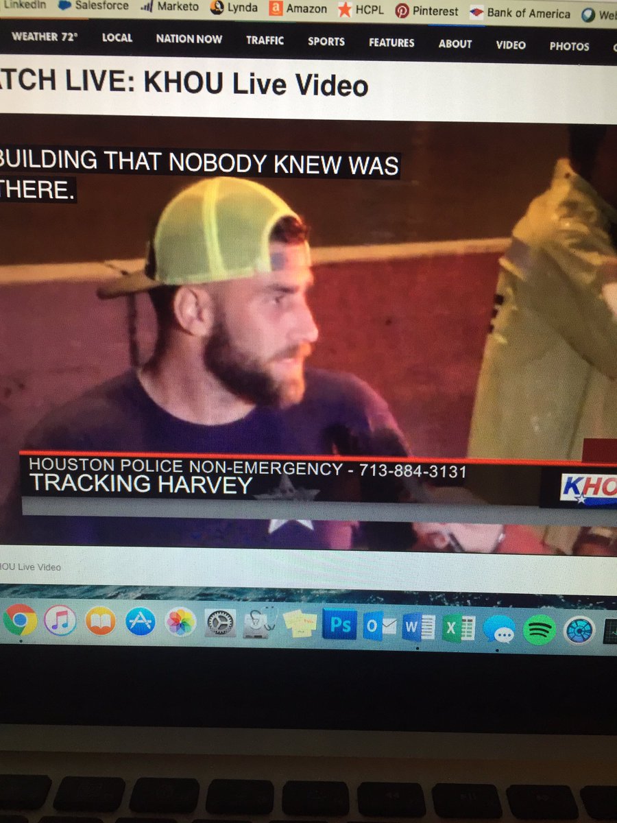 hannsolo25's tweet photo. Yellow-hat-guy saving lives in Houston #YouGoGuy #AlsoHi https://t.co/UWXxWOze7W