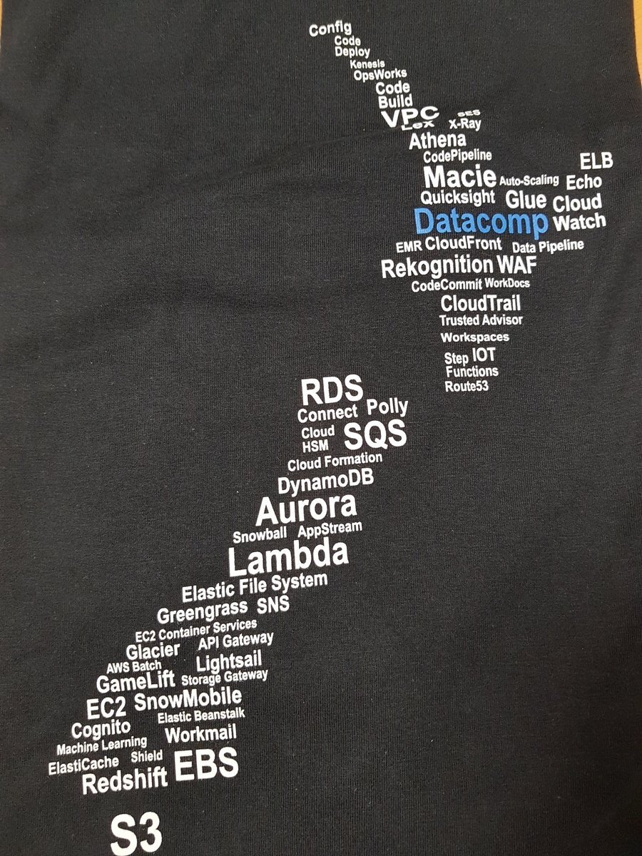 cloudoperator's tweet photo. Thanks @AWSCloudANZ for the #Datacomp2017 branded T shirt in the shape of #NewZealand for the @Datacom event last weekend! #AWS https://t.co/oLSmMqHtHp