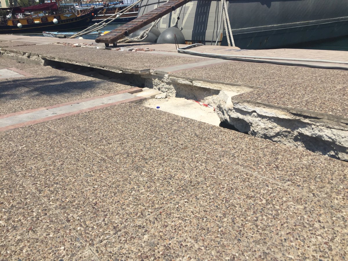 Toch behoorlijk veel schade in KOS door de aardbeving.
Weinig over gehoord maar op locatie was het erger dan we dachten.