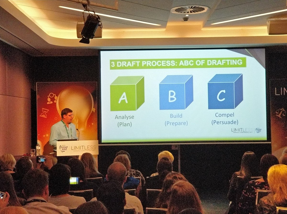 APMP_ANZ's tweet photo. @NigelPDennis talking us through the three steps of drafting ISBP #apmpanz2017 https://t.co/GzmaliWgTy