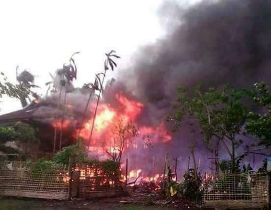 #Bangali terrorists  attacked on the #Rakhine innocent people, burning down the whole villages &amp;killings