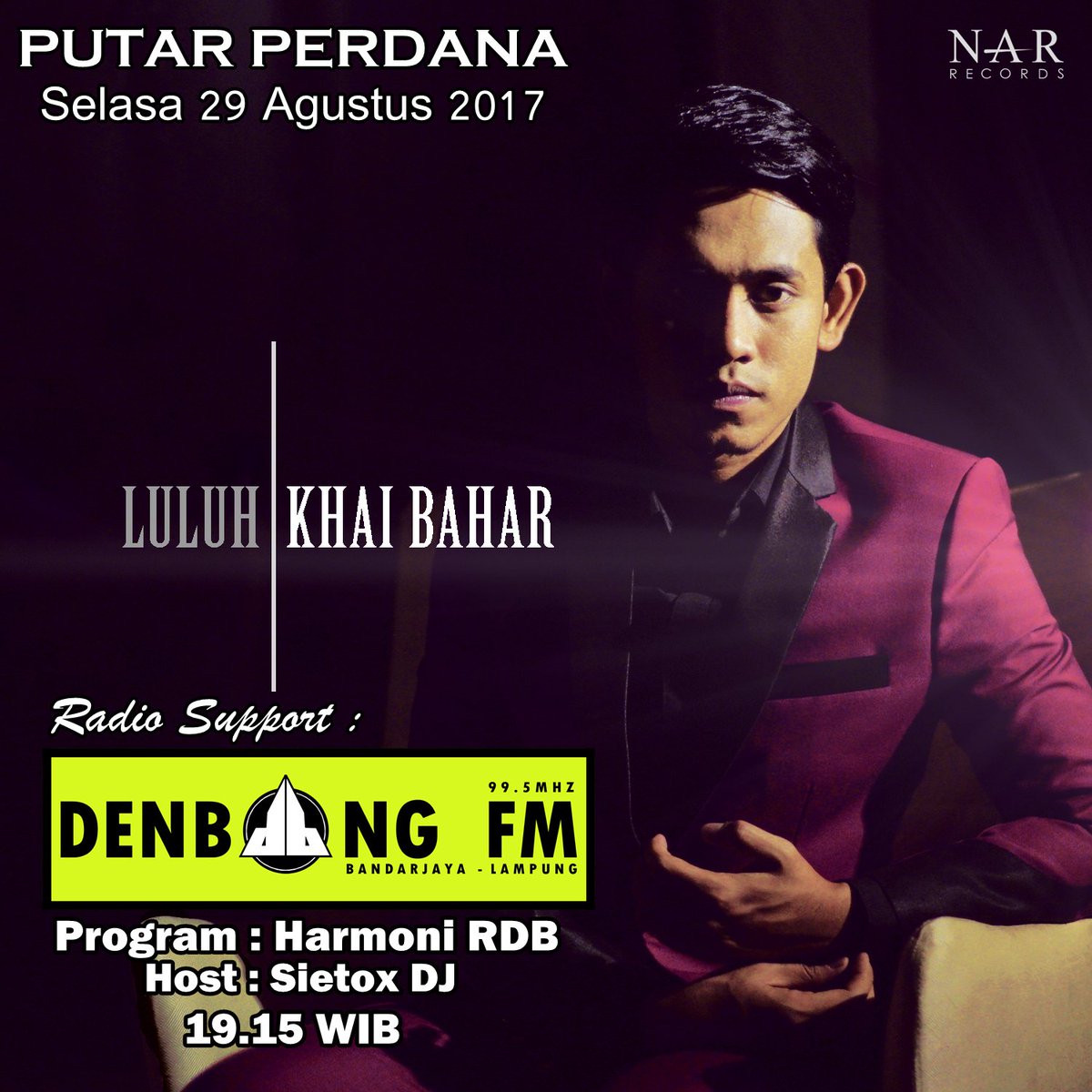 #PutarPerdana Today #HarmoniRDB 19.15 WIB
<a href="/khaibahar94_/">Khai Bahar</a> New Single #LULUH

Label #NARRecords

Kawal <a href="/SietoxDJ_RDB/">SietoxDJ</a>
MD: <a href="/KiaHarvesya/">Kia Harvesya</a>