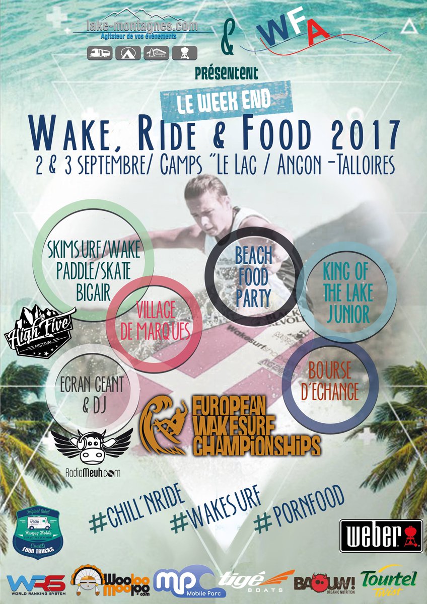 European Wakesurfing Championships les 2 et 3 septembre -Des wakesurfeurs du monde entier, Augustin Dorgal... <a href="/TALLOIRESORG/">TALLOIRES LAC ANNECY</a> #Ilakeannecy
