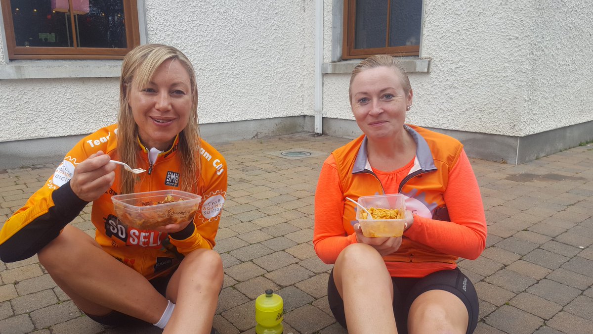TeamCAS_Ire's tweet photo. Many thanks to @Kinsalebayfood - here is a few pics of our cyclists and crew enjoying the delicious foods yesterday https://t.co/BA3QWLx5X7