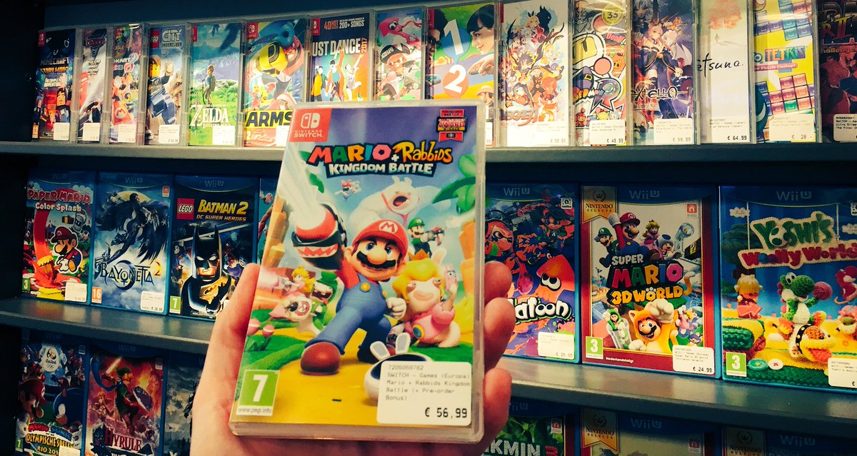 Nedgame_NL's tweet photo. Nu verkrijgbaar in onze 12 #gameshops! Gereserveerd? Dan ligt jouw exemplaar van #MarioRabbids uiteraard voor je klaar. https://t.co/nnXZllcmBR