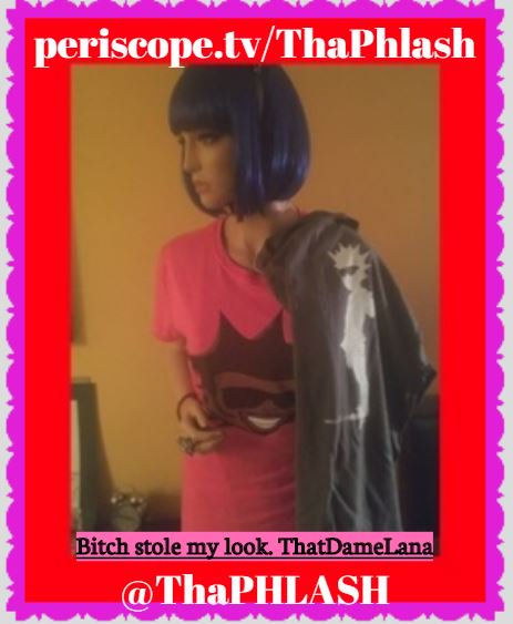 ThatDameLana's tweet photo. 👚@ThaPhlash B!tch stole my look. #PHLASH 🎤🎧#Phlashers https://t.co/Iu7yBVOS2v
