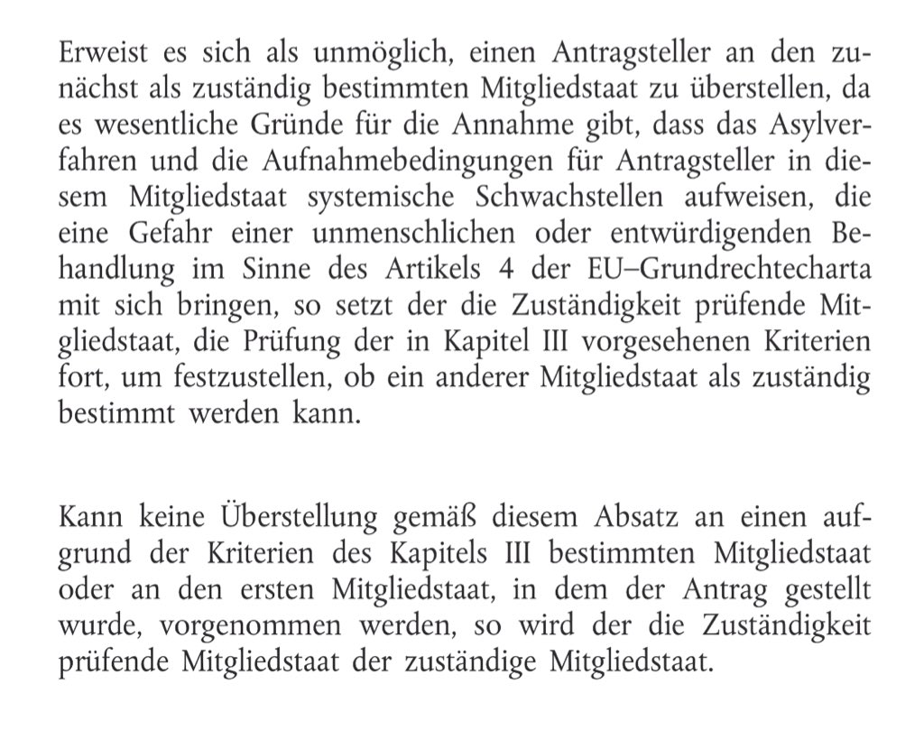 DavidScheibler's tweet photo. @SPIEGELONLINE Die Darstellung im Artikel, dass dies der Dublin-III-VO widerspricht, ist falsch. Die Regelung ist Teil der Dublin-III-VO (Art. 3 Abs. 2): https://t.co/1EwSCZBMcx