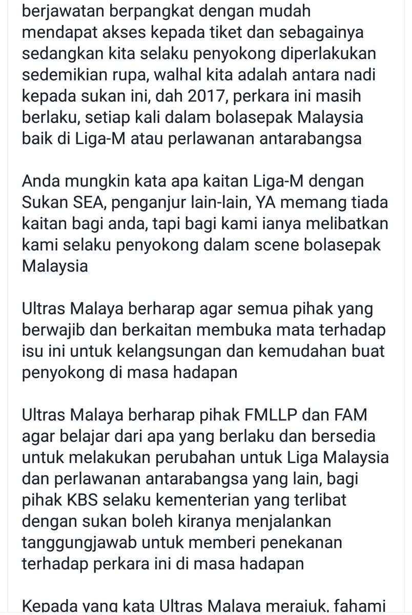 Vijhay Vick On Twitter Another Explanation By Ultrasmalaya07 On Why Curva Off For Malaysia Vs Thailand Kl2017 Football Final