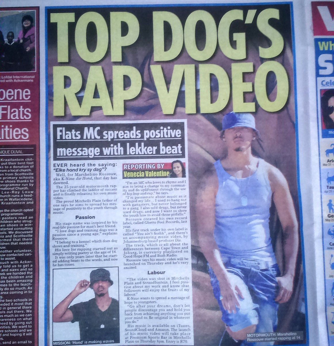 kninediehond's tweet photo. Go check out my article in The Voice today We working
#TheDailyVoice #KnineDieHond #GhettoFool #YouAintSshhh #Kaapstad #BruinEnVaniPlain https://t.co/lS4cnBxLzX