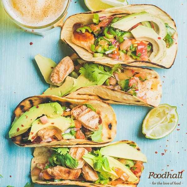 File this under #TacoTuesdays, #avocado takes center stage with grilled chicken fillet, salsa &amp; fresh cilantro in a grilled wheat tortilla🌮