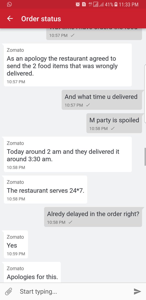 RUSHik222's tweet photo. #zomato #dealyed in delivery theye are accepting what there are charging for? https://t.co/kG0rnzQAOp