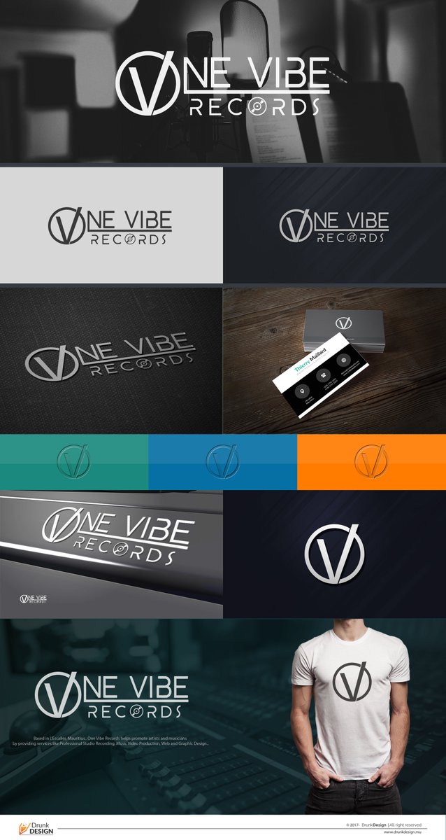 DrunkDesignD's tweet photo. Nous avons le plaisir de vous présenter le nouveau logo de la 1vibe Records réalisé par notre equpie drunkdesign.mu https://t.co/yYjXBtgpF5
