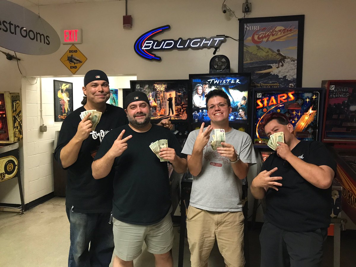 CTPinball's tweet image. Summer Slam 2017 winners L-&amp;gt;R 1st Justin Bath #bathontheinternet 2nd Justin Day 3rd Elliot Keith and 4th Jose Chong. Congrats! #pinball