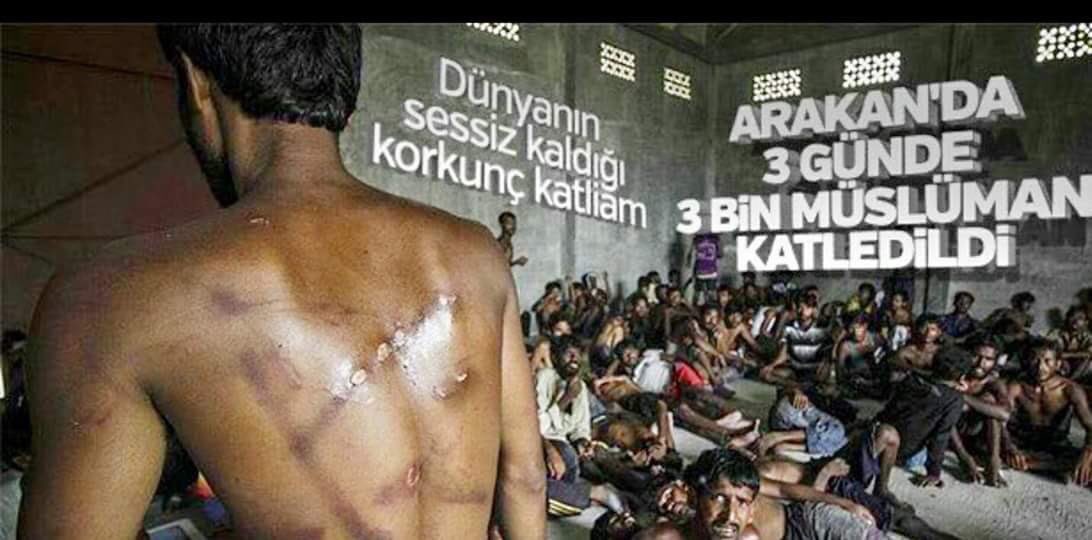 Dünya sessiz kaldı sen sessiz kalma
3 günde 3 bin Müslüman Arakanda katledildi 
#ArakanKanAğlıyor