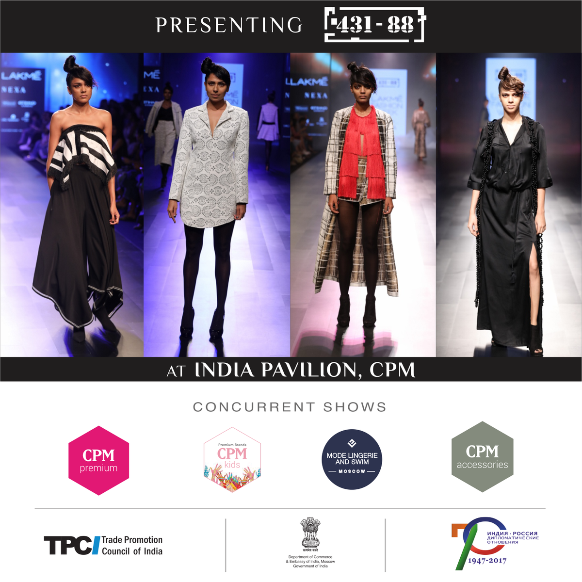 tpcifashion's tweet photo. @431_88 portrays women in different styles - tribal or chic. Catch Shweta Kapur in #IndiaPavilion at #CPMMoscow by @TPCI_ &amp; @DoC_GoI https://t.co/jOUb7hJxs8