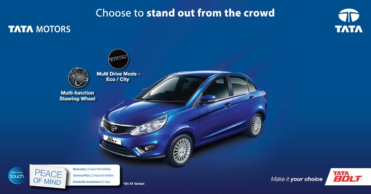 tatamotorssa's tweet photo. The word “BOLT” signifies speed, representing an attitude of winning and staying ahead. #MakeItYourChoice https://t.co/ceUEHRuZGO https://t.co/PStUNBg4Kt