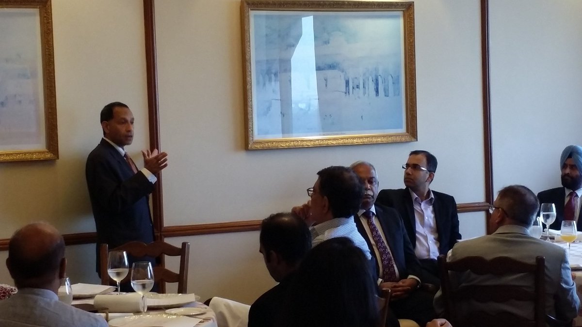 USIBC's tweet image. USIBC Acting Pres. Khush Choksy briefs members in New Delhi on the uptick in #usindia ties, #tradeissues, US policy toward #SouthAsia.