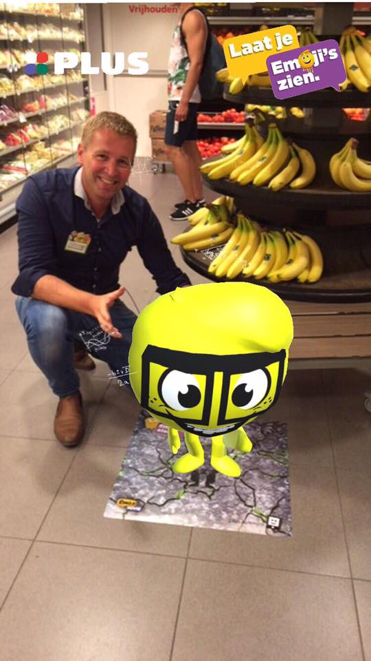 Vanaf deze week kun je met de Plus app Emoji's zoeken in de Plus supermarkt in Bergambacht! Ga er mee op de foto en maak kans op prijzen!