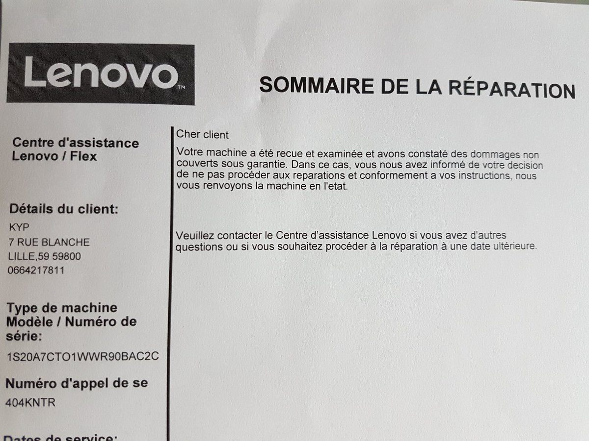 Encore aurait il fallu que vous m'envoyez un devis <a href="/lenovofr/">Lenovo France</a> !
Et ce n'est pas faute de vous avoir relancé pour l'avoir.
Honteux 
#Lenovo