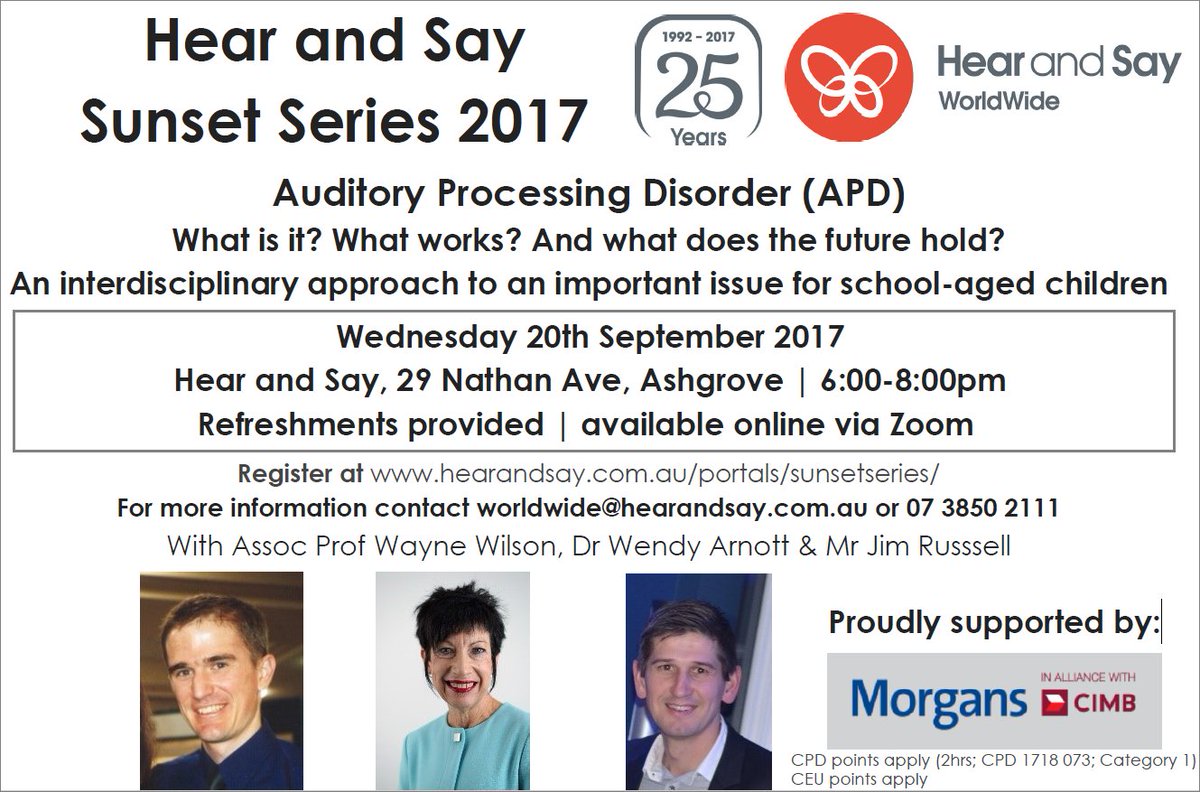 mpSLP's tweet image. Auditory Processing Disorder - Professional Development Opportunity (Audiologists, SLPs, Teachers)... hearandsay.com.au/Portals/Sunset…