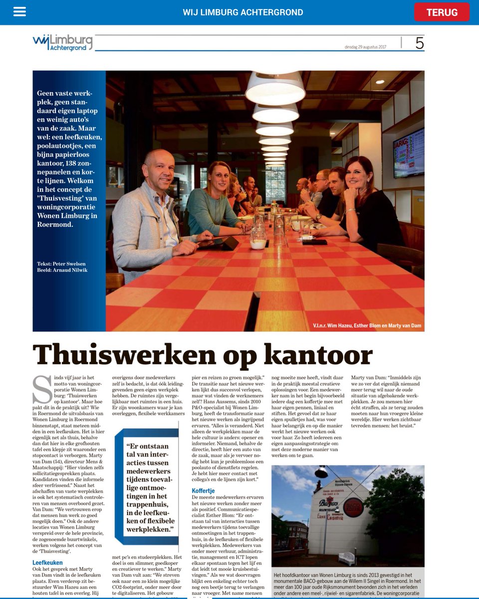 wonenlimburg's tweet photo. Zo werken we 'thuis' bij @wonenlimburg in Roermond en alle buurtwinkels.
Open en flexibele werkplekken, duurzaam, informeel, inspirerend. https://t.co/f36dmYUWF7