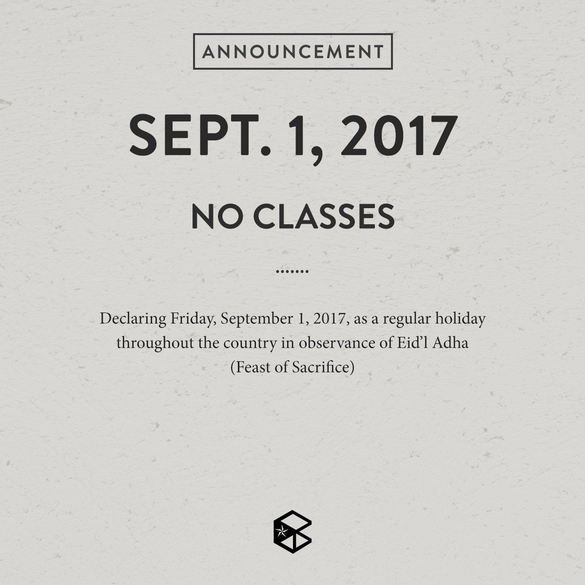TheBenildean's tweet photo. Benildeans, please be guided accordingly.
#WalangPasok https://t.co/SgV4EMho4J