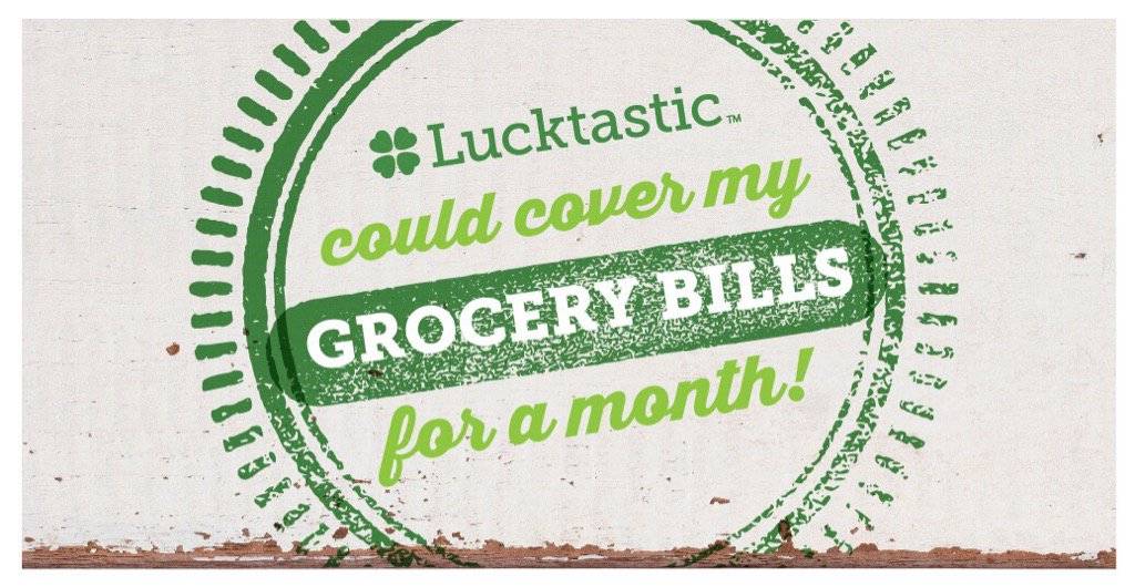tricket74's tweet image. Lucktastic is giving me a chance to win free groceries! lucktastic.com/twShareFunnel