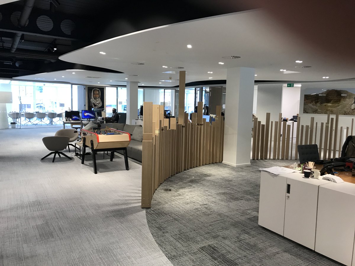 We are very proud to show off this fantastic fit out at 5 Young Street for @AreaSq , Great use of <a href="/MillikenEurope/">MillikenEurope</a> &amp; <a href="/havwoods/">Havwoods</a> #flooring