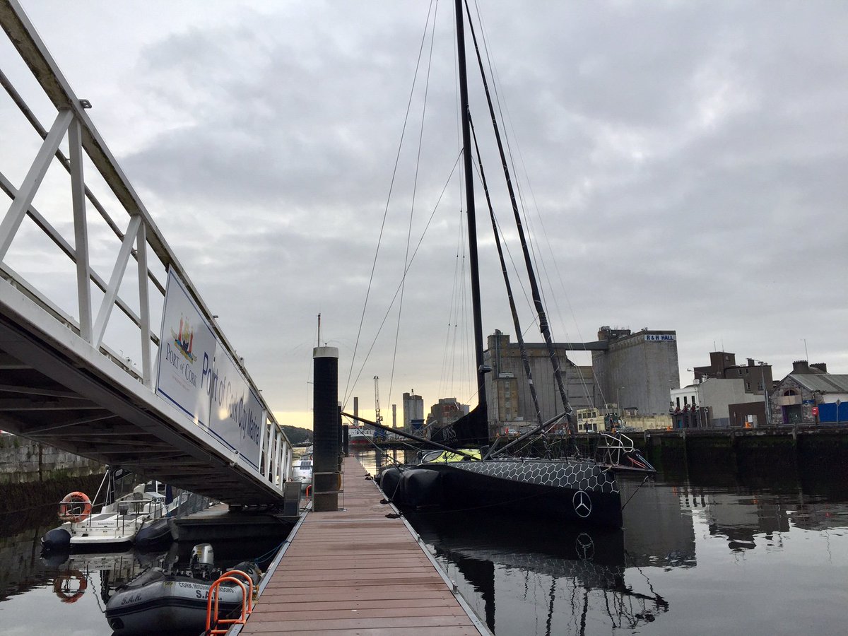 RedFMNews's tweet photo. The Hugo Boss yacht is in Cork Harbour to launch Ireland Open Racing. https://t.co/Q3qcNRxg7h