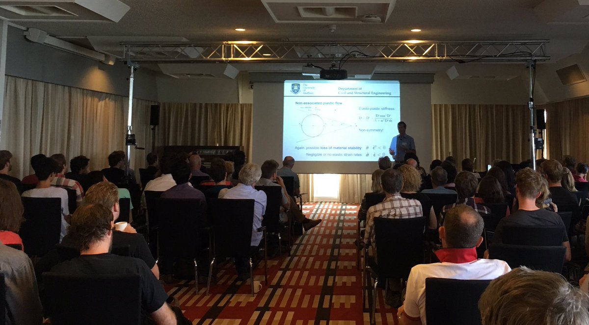 MantleLithoMod's tweet photo. R. De Borst from @sheffielduni, our second keynote of the day: Plasticity and fracture in porous media. https://t.co/Ajk4cvKeCW