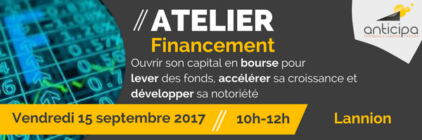 Anticipa's tweet photo. [AGENDA] 15/09 #Lannion Ouvrir son capital en bourse. Avec Frédéric Boiffin, d'#Enternext. Possibilité de RDV ➡️ https://t.co/WhVD2EUvHu https://t.co/tTrwc4obK9